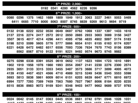 SUVARNA KERALAM SK 30 Frist Prize Winning Number 05 December 2025